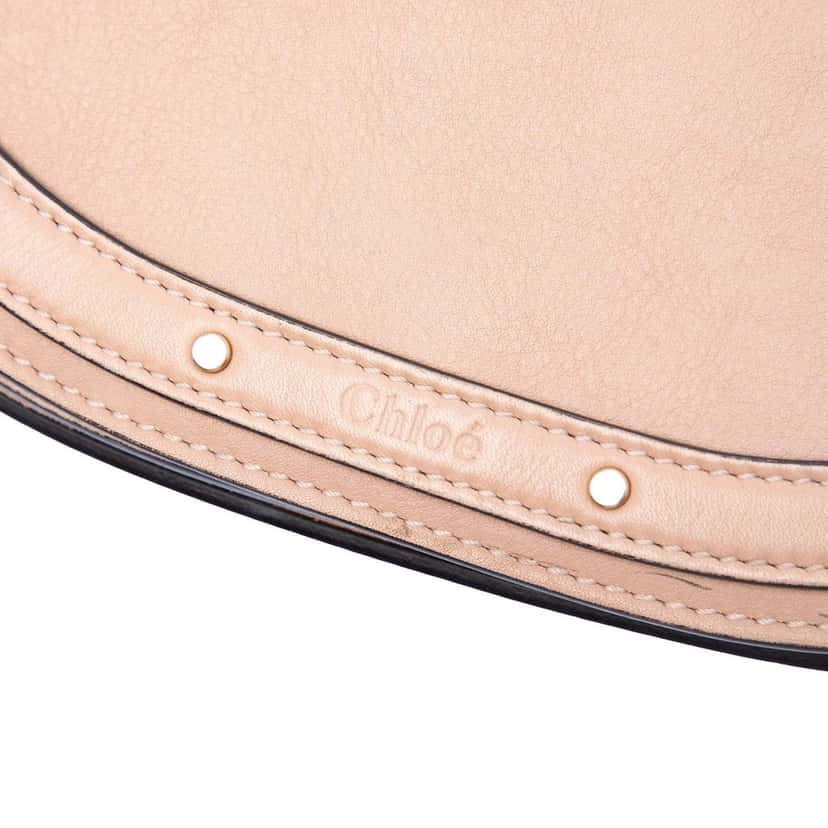 Chloé Medium Leather Nile Bracelet Satchel Pink Leather Very good condition - Box View