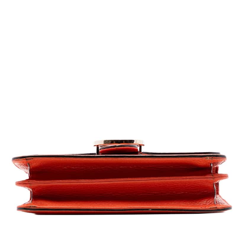 Gucci Small Dollar Calfskin Interlocking G Crossbody Orange Leather Very good condition - Inside View