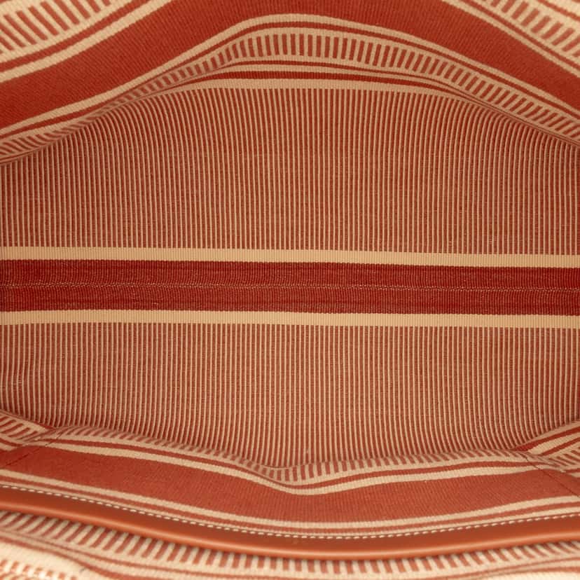 Celine Large Striped Canvas Cabas Thais Tote Beige Very good condition - Model View