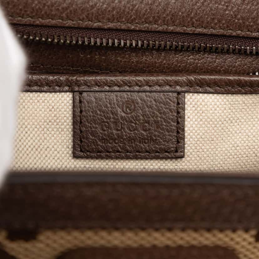 Gucci Small Jumbo GG Canvas Web Bamboo 1947 Top Handle Bag Beige Very good condition - Box View