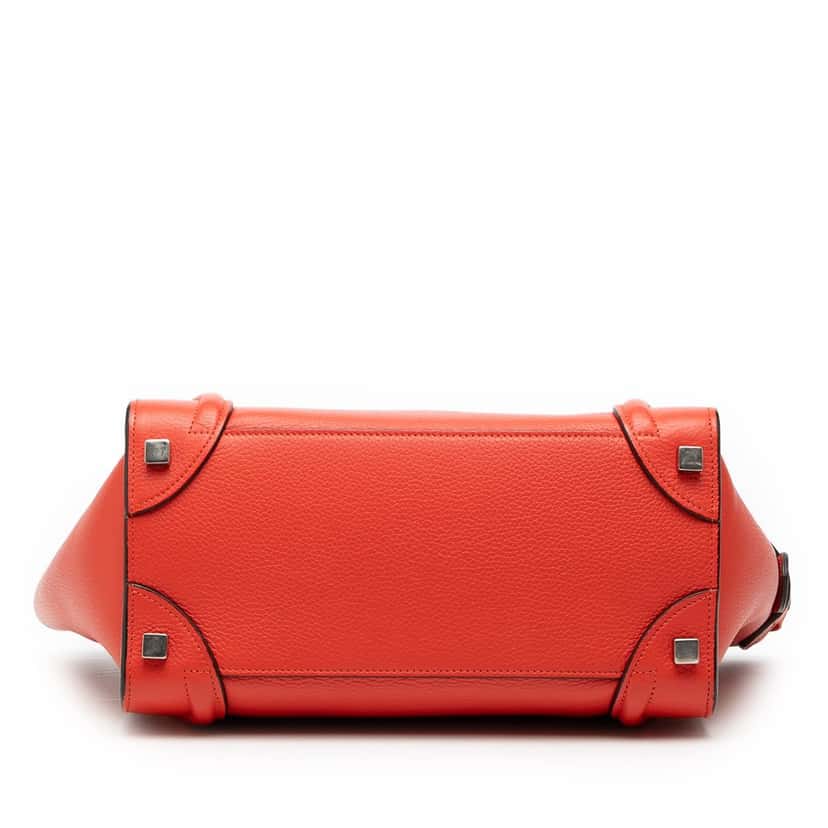 Celine Micro Leather Luggage Tote Orange Leather Very good condition - Inside View