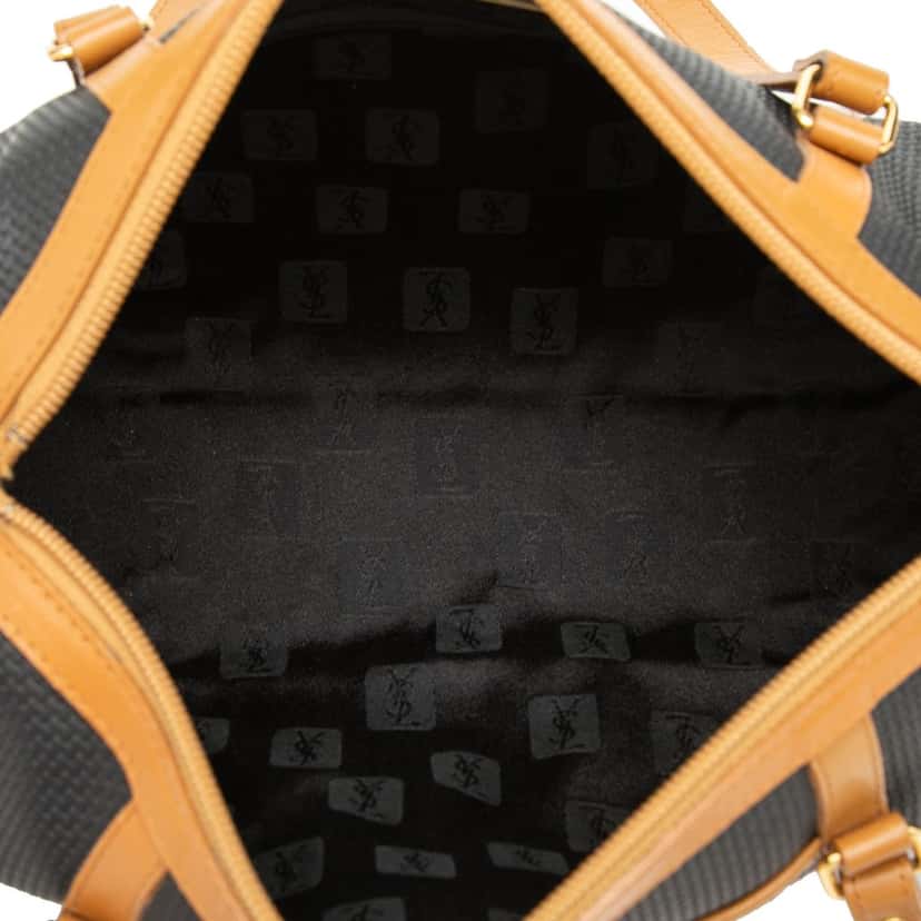 Saint Laurent Weave Canvas Boston Bag Black Very good condition - Model View