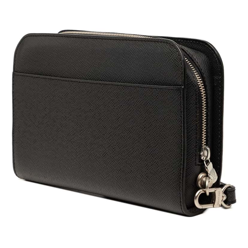 Louis Vuitton Taiga Pochette Baikal Black Leather Very good condition - Back View