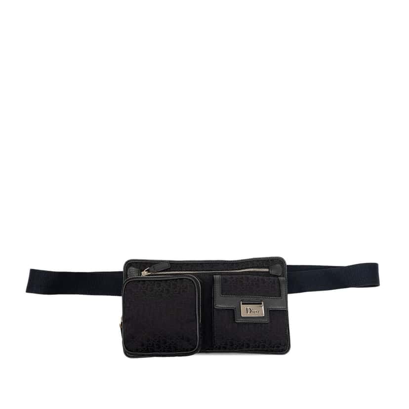 Dior Diorissimo Trotter Canvas Street Chic Belt Bag Black Very good condition - Front View