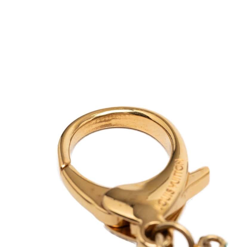 Louis Vuitton Gold Plated and Resin Naif Bag Charm Gold Metal Very good condition - Box View