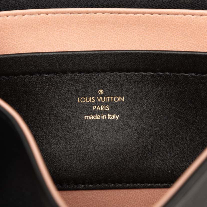 Louis Vuitton Monogram Embossed Pochette Coussin Black Leather Very good condition - Box View