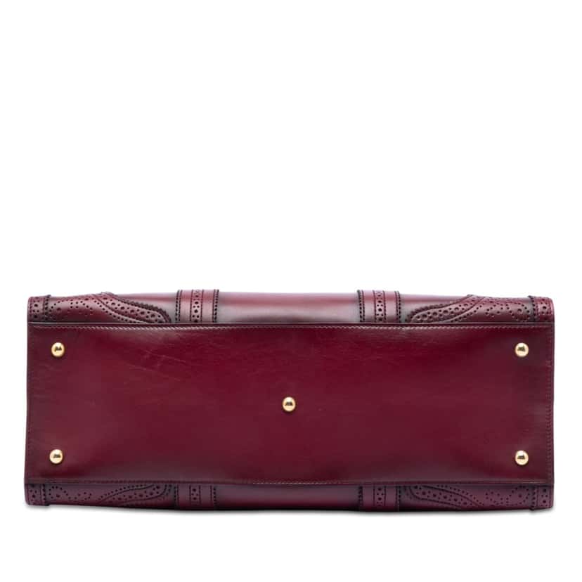 Gucci Microguccissima Trimmed Brogue Duilio Boston Bag Red Leather Very good condition - Inside View