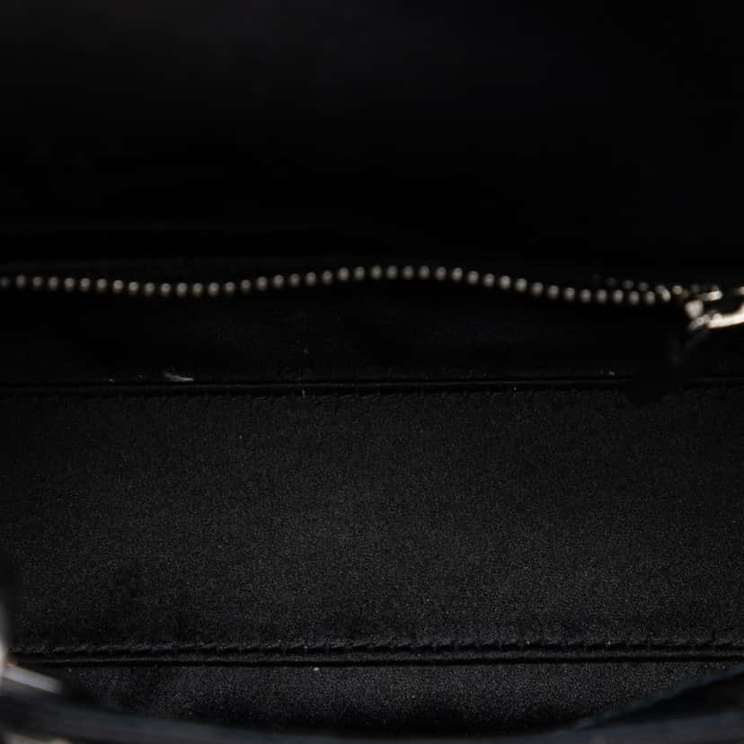 Dior Mini Satin Cannage Strass Crystal Embellished Lady Dior Black Very good condition - Model View