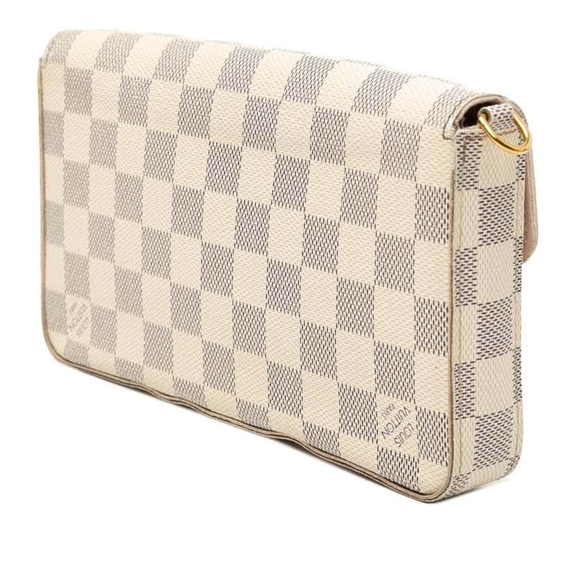 Louis Vuitton Damier Azur Pochette Felicie White Very good condition - Back View