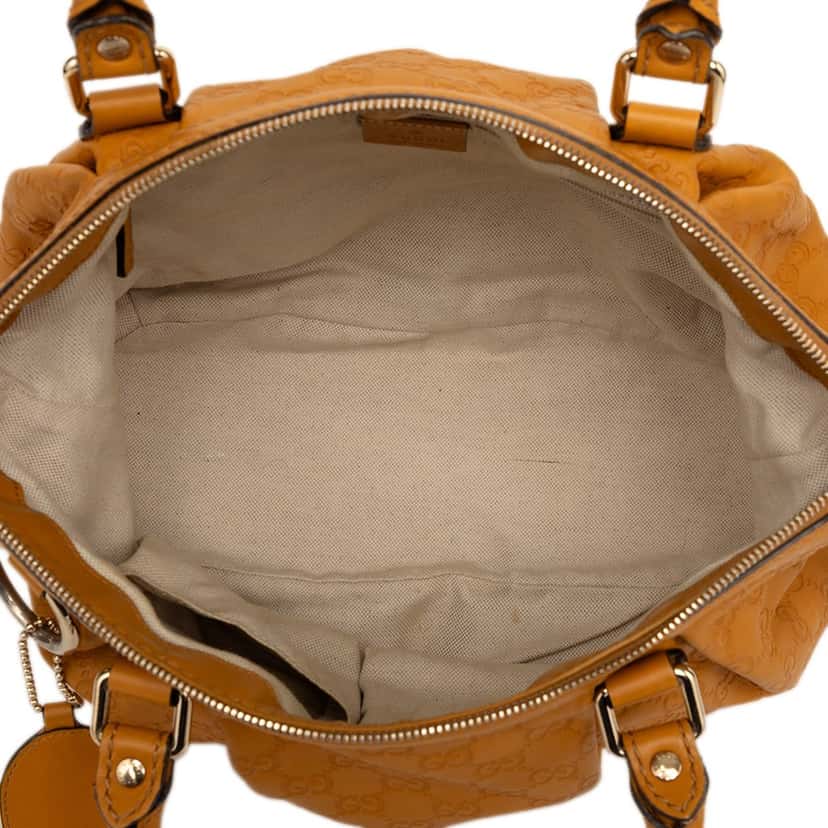 Gucci Guccissima Sukey Satchel Yellow Leather Very good condition - Model View