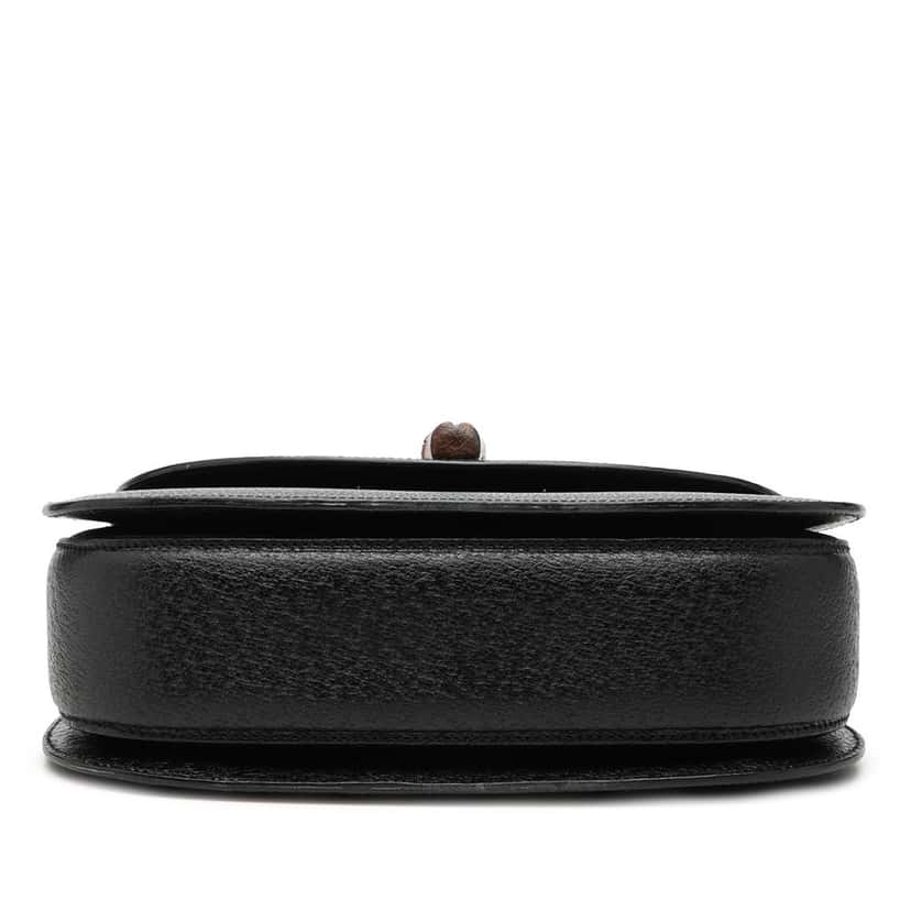 Gucci Grained Calfskin Bamboo Night Black Leather Very good condition - Inside View