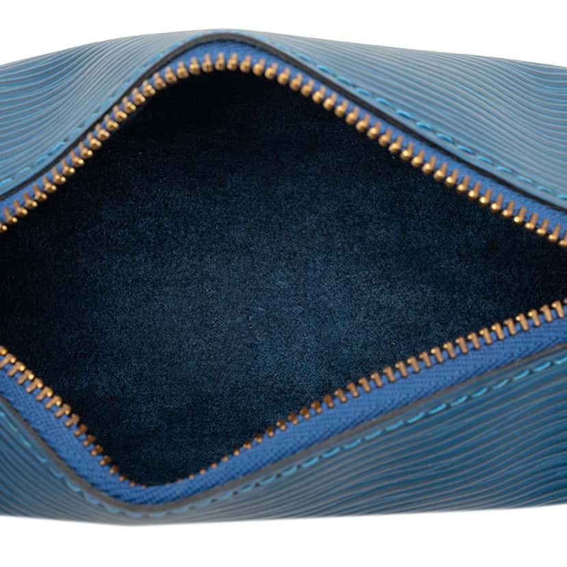 Louis Vuitton Epi Pochette Papillon Blue Leather Very good condition - Model View