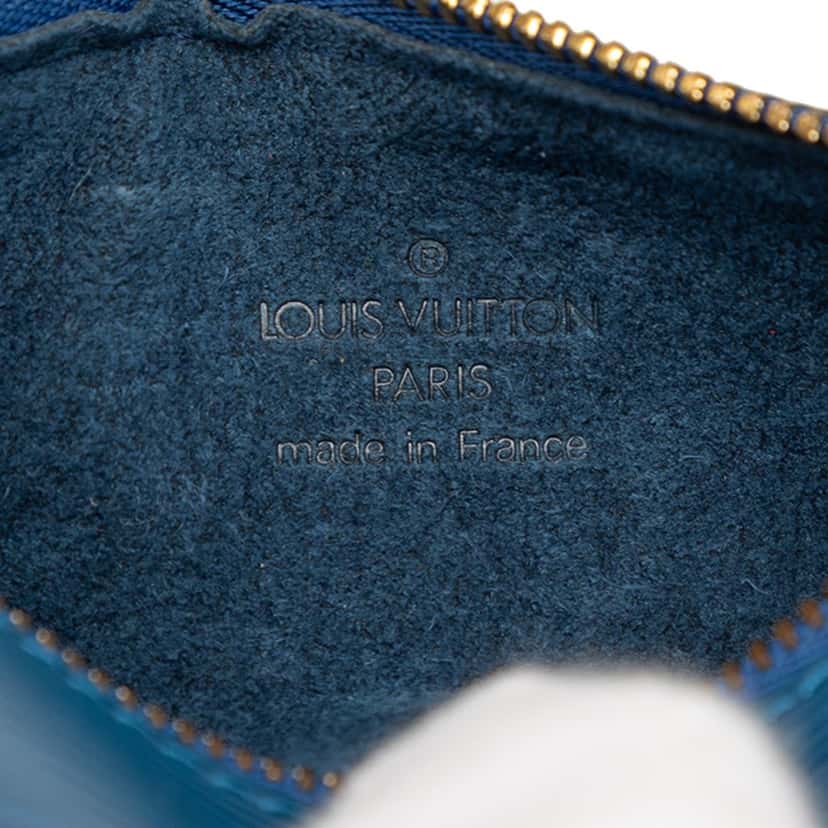 Louis Vuitton Epi Pochette Papillon Blue Leather Very good condition - Box View