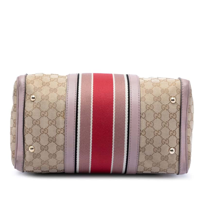 Gucci Medium GG Canvas Web Joy Boston Bag Beige Very good condition - Inside View