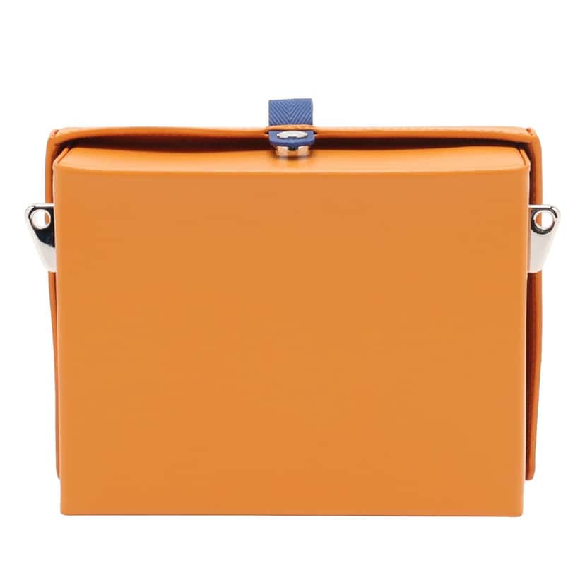 Louis Vuitton Calfskin Shopper Clutch with Strap Orange Leather Very good condition - Back View