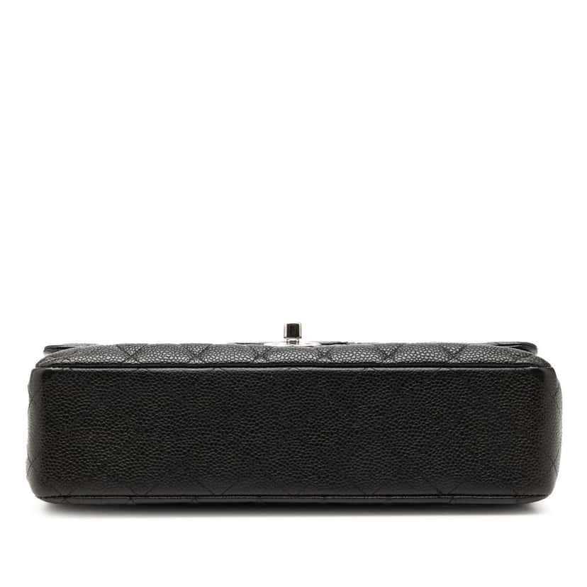 Chanel Medium Classic Caviar Double Flap Black Leather Very good condition - Inside View