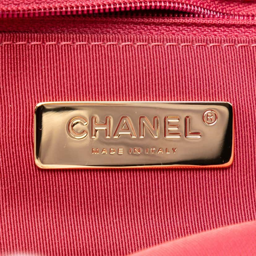 Chanel Medium Tweed 19 Flap Pink Very good condition - Box View