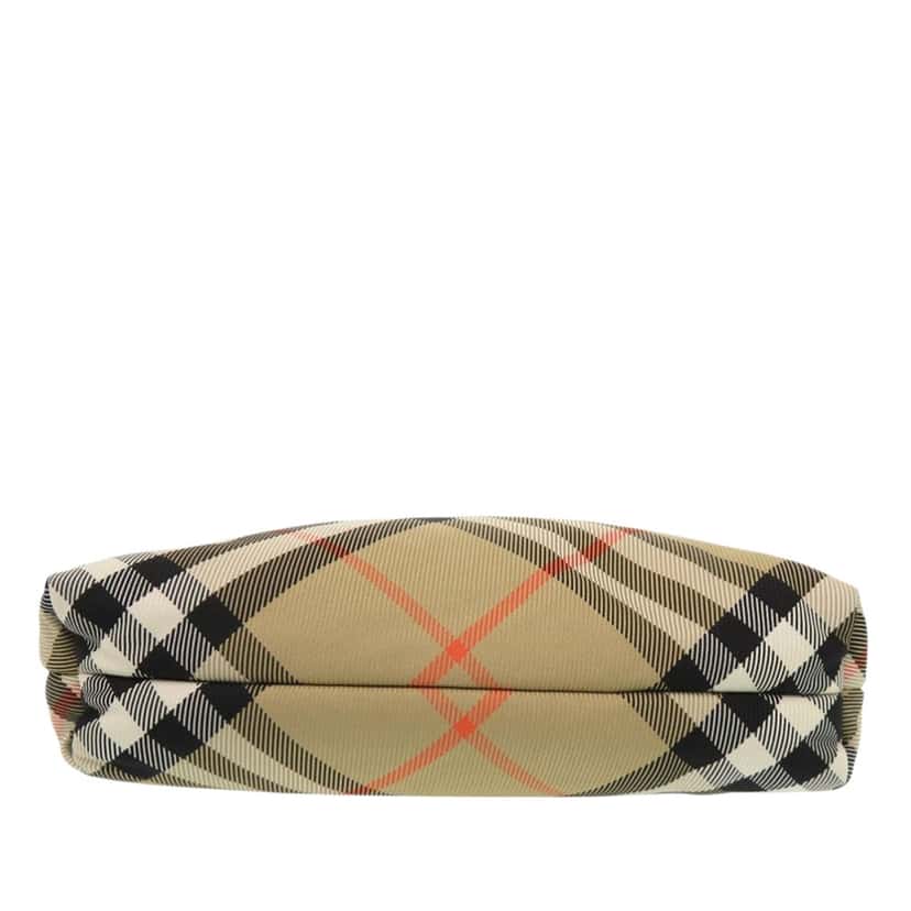 Burberry Supernova Check Nylon Drawstring Pouch Beige Very good condition - Inside View