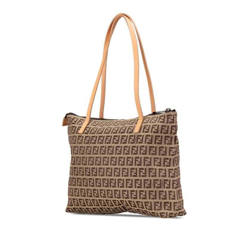 Fendi Zucchino Canvas Tote Beige Very good condition - Back View