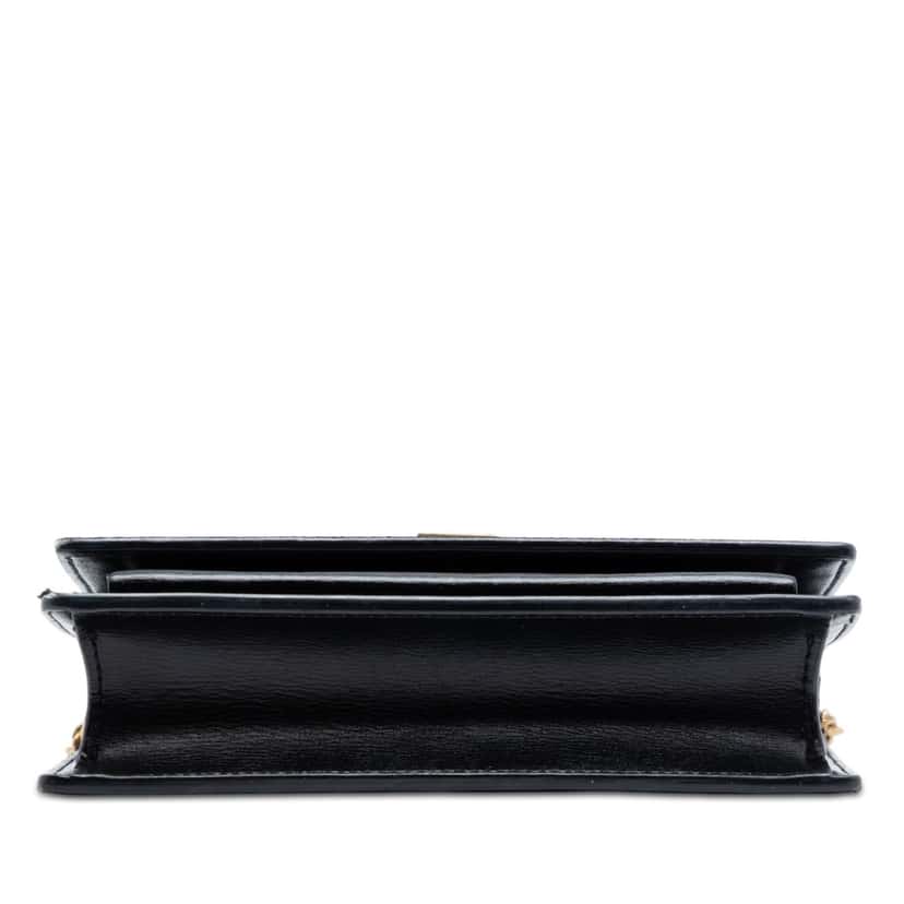 Saint Laurent Medium Suede and Calfskin Monogram Sunset Top Handle Bag Black Leather Very good condition - Inside View