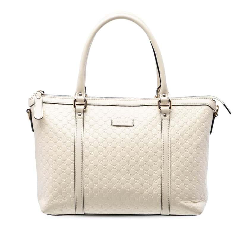Gucci Small Microguccissima Joy Satchel White Leather Very good condition - Front View