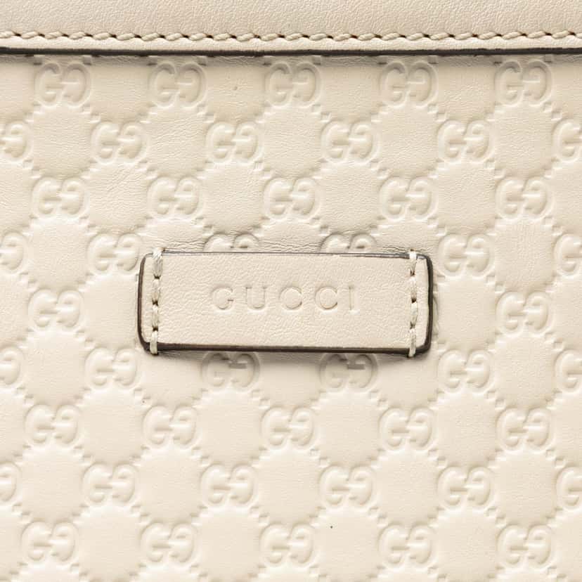 Gucci Small Microguccissima Joy Satchel White Leather Very good condition - Box View