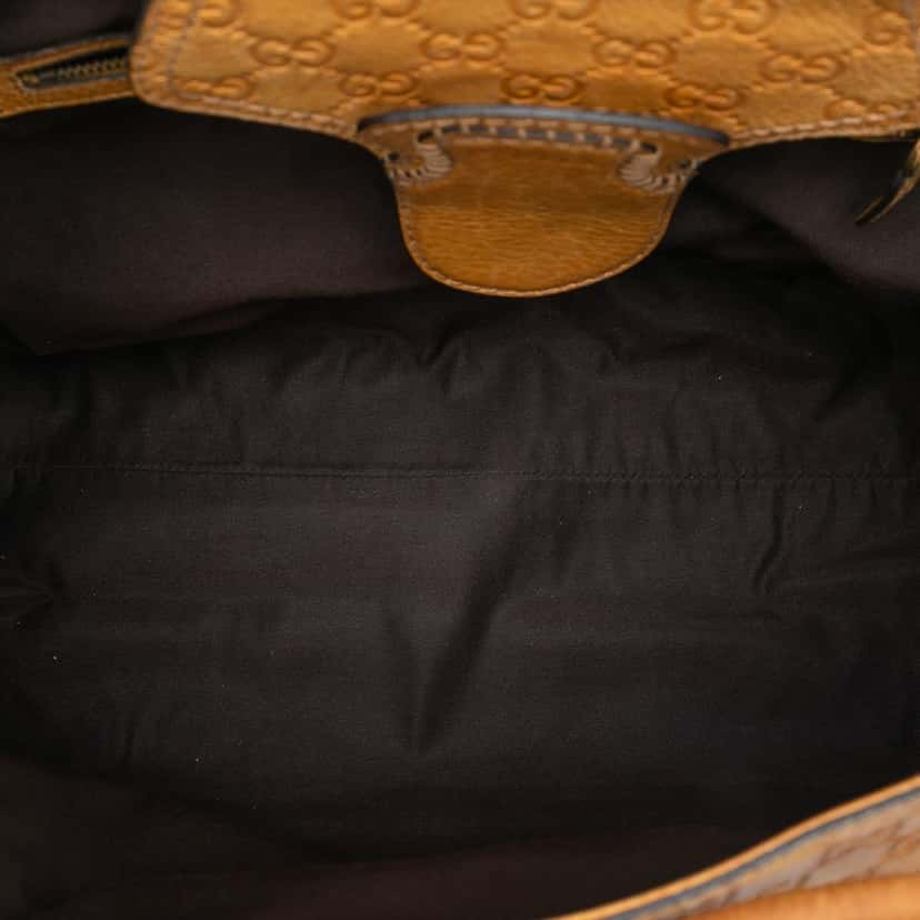 Gucci Guccissima New Pelham Shoulder Bag Brown Leather Very good condition - Model View