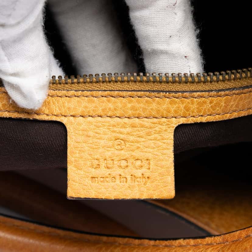 Gucci Guccissima New Pelham Shoulder Bag Brown Leather Very good condition - Box View