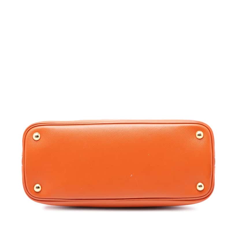 Prada Medium Saffiano Lux Promenade Satchel Orange Leather Very good condition - Inside View