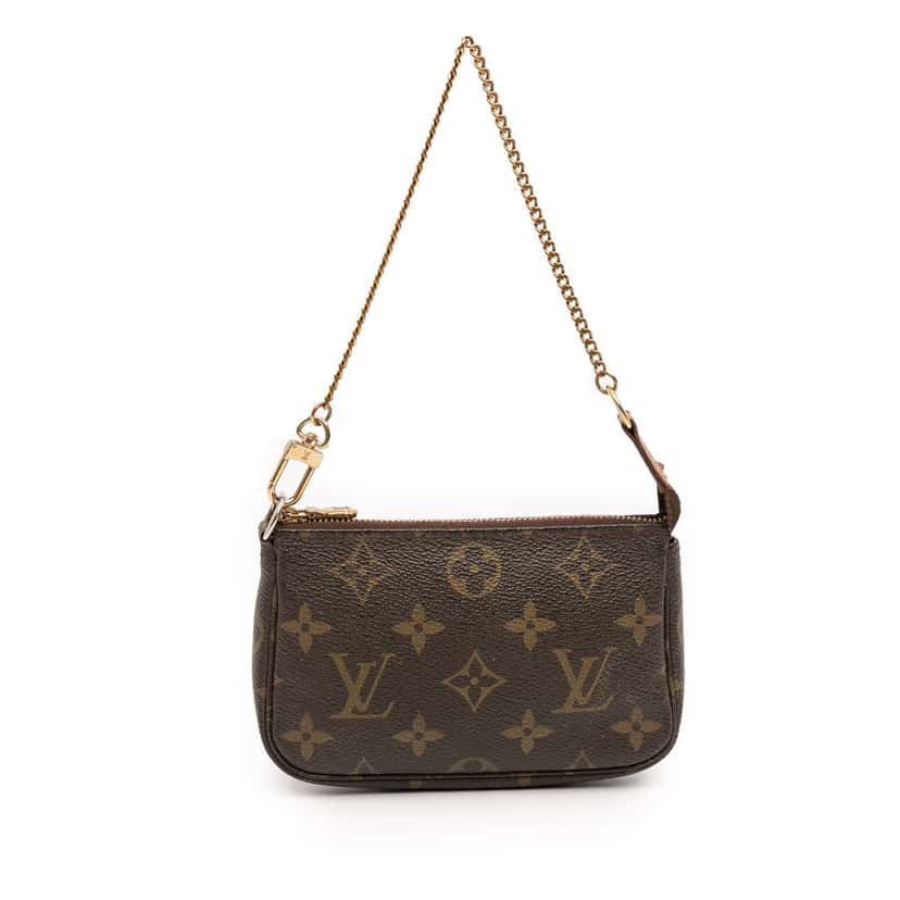 Louis Vuitton Monogram Mini Pochette Accessoires Brown Very good condition - Front View
