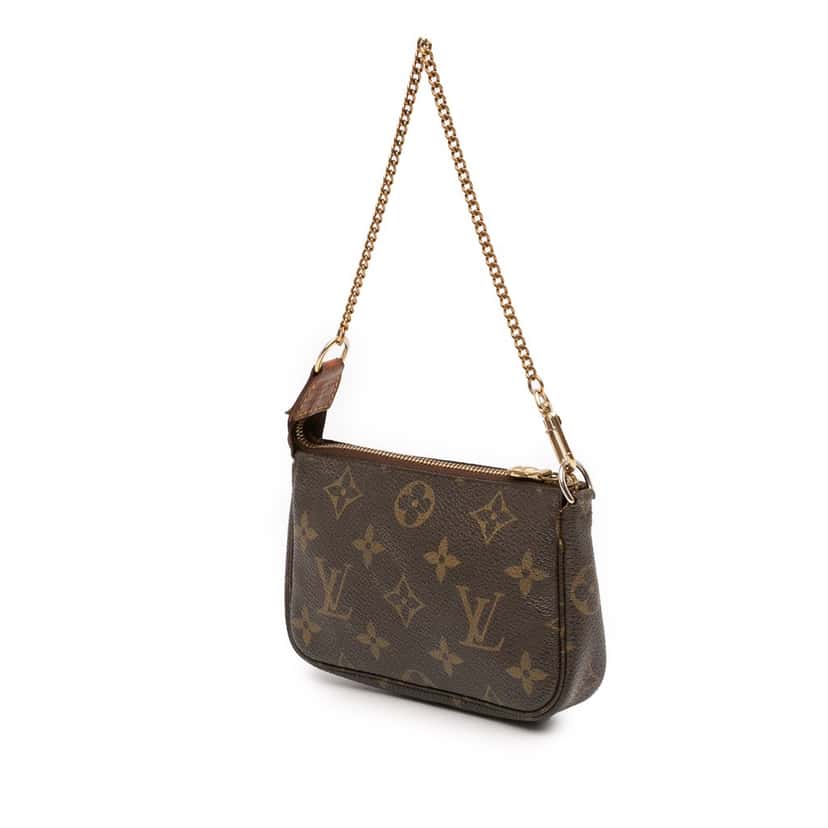 Louis Vuitton Monogram Mini Pochette Accessoires Brown Very good condition - Back View