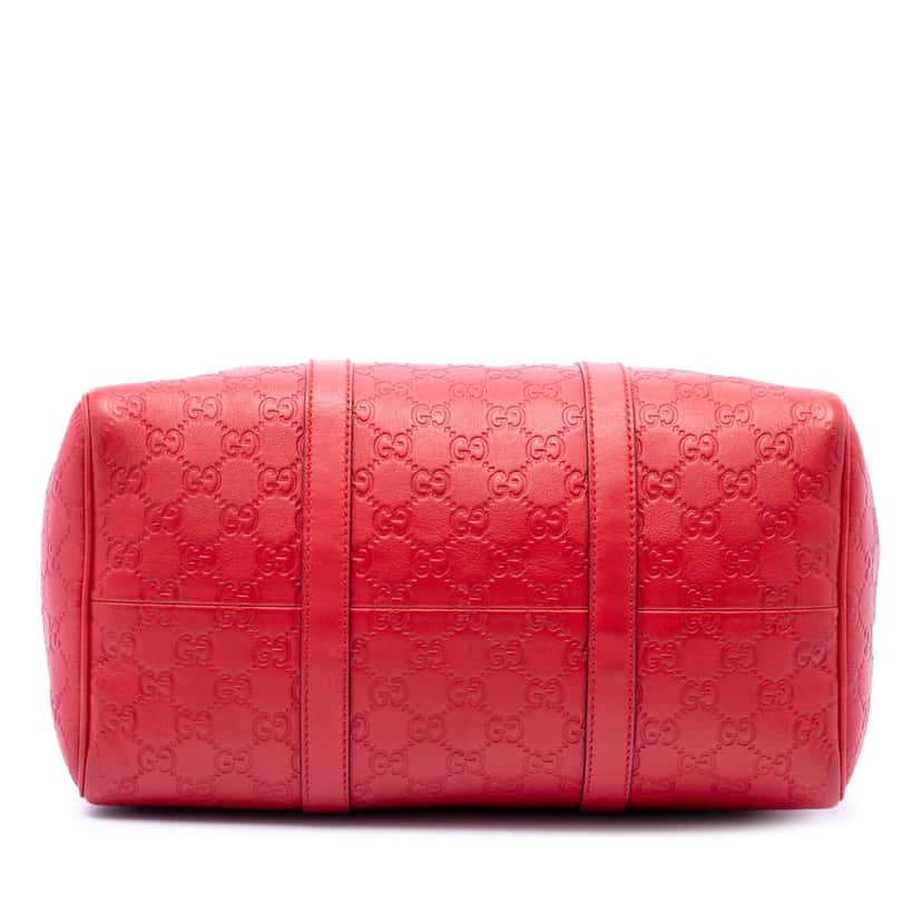 Gucci Medium Guccissima Joy Boston Bag Red Leather Very good condition - Inside View