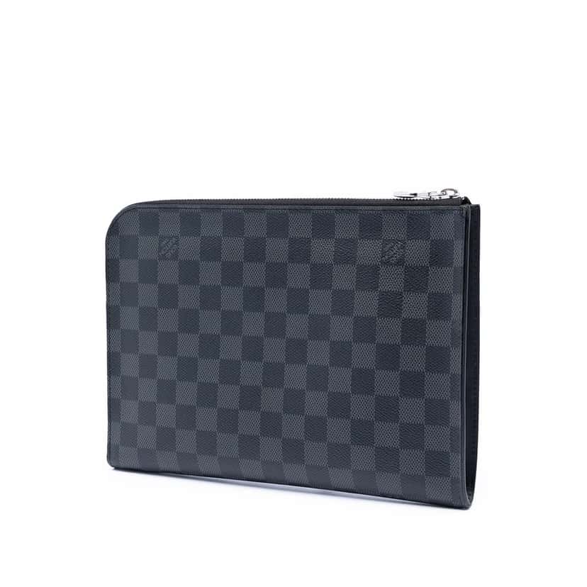 Louis Vuitton Damier Graphite Pochette Jour MM Black Very good condition - Back View
