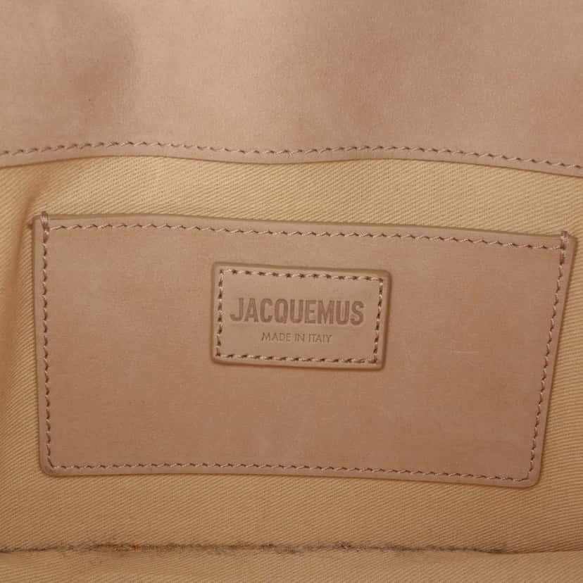Jacquemus Suede Le Bambino Long Shoulder Bag Beige Leather Very good condition - Box View
