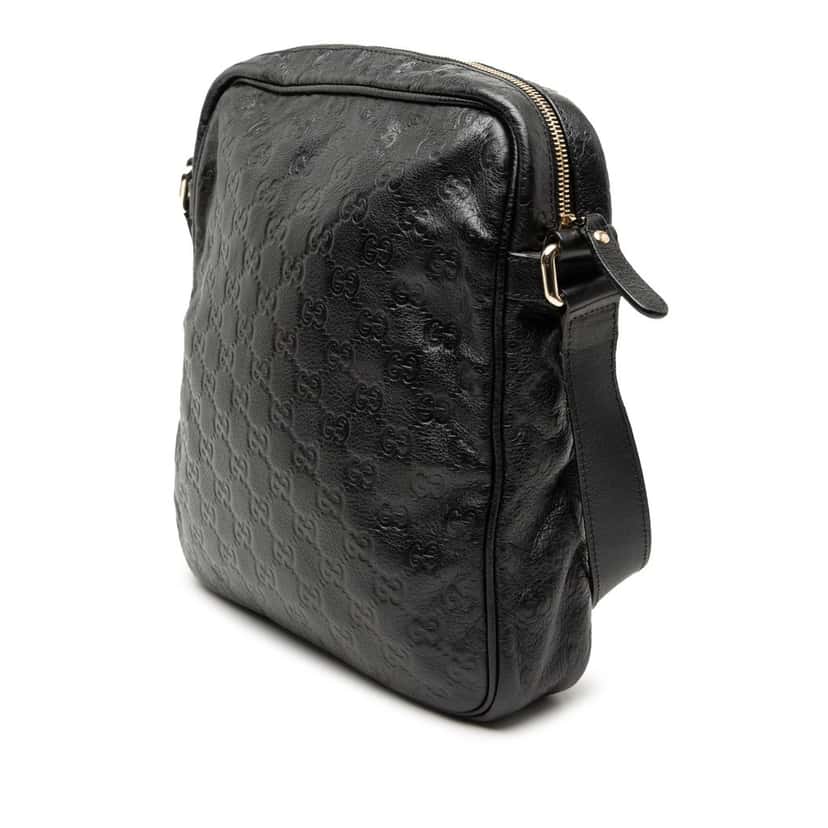 Gucci Guccissima Crossbody Black Leather Very good condition - Back View