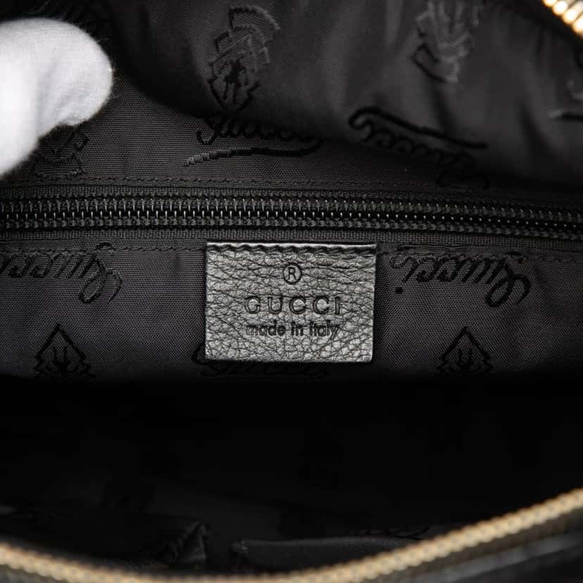 Gucci Guccissima Crossbody Black Leather Very good condition - Box View