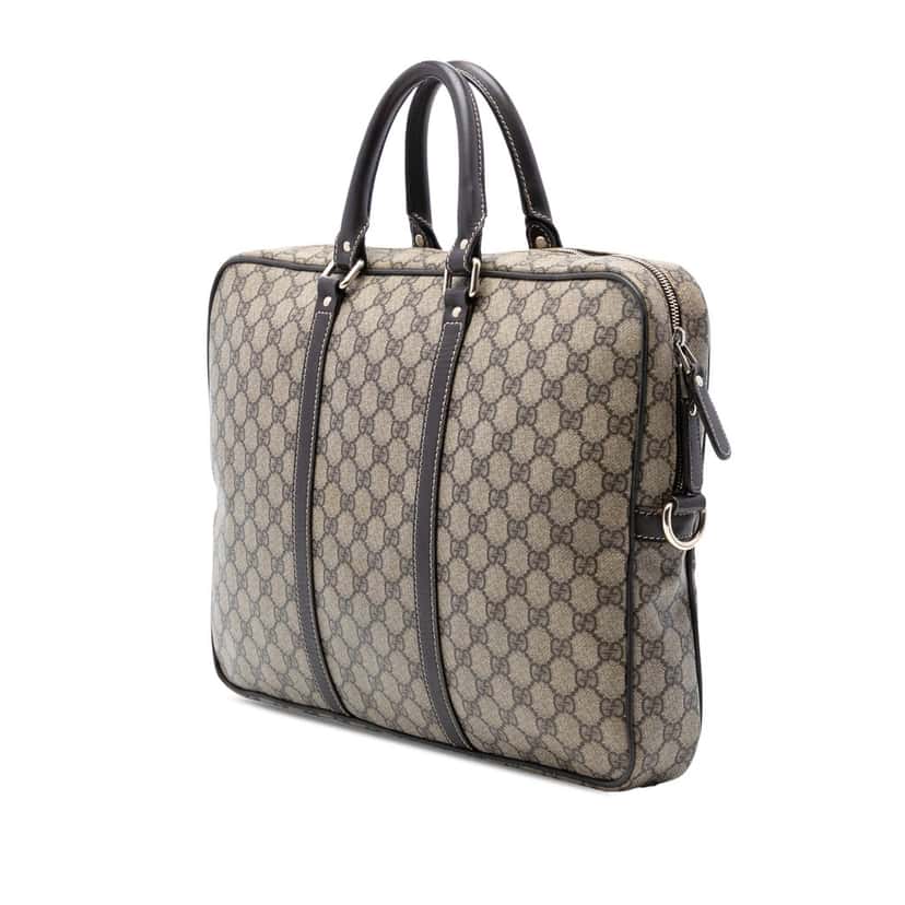 Gucci GG Supreme Business Bag Beige Very good condition - Back View