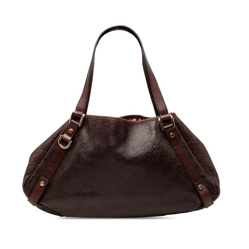 Gucci Guccissima Abbey D Ring Tote Brown Leather Very good condition - Front View