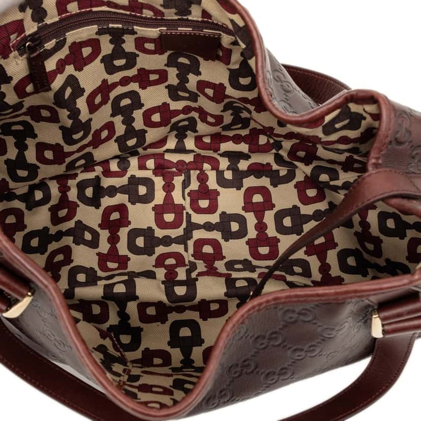 Gucci Guccissima Abbey D Ring Tote Brown Leather Very good condition - Model View