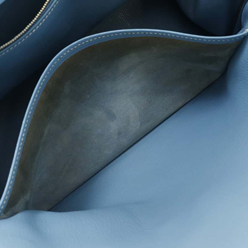 Hermès Clemence Birkin Retourne 35 Blue Leather Very good condition - Box View