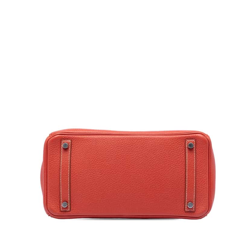 Hermès Clemence Birkin Retourne 30 Red Leather Very good condition - Inside View
