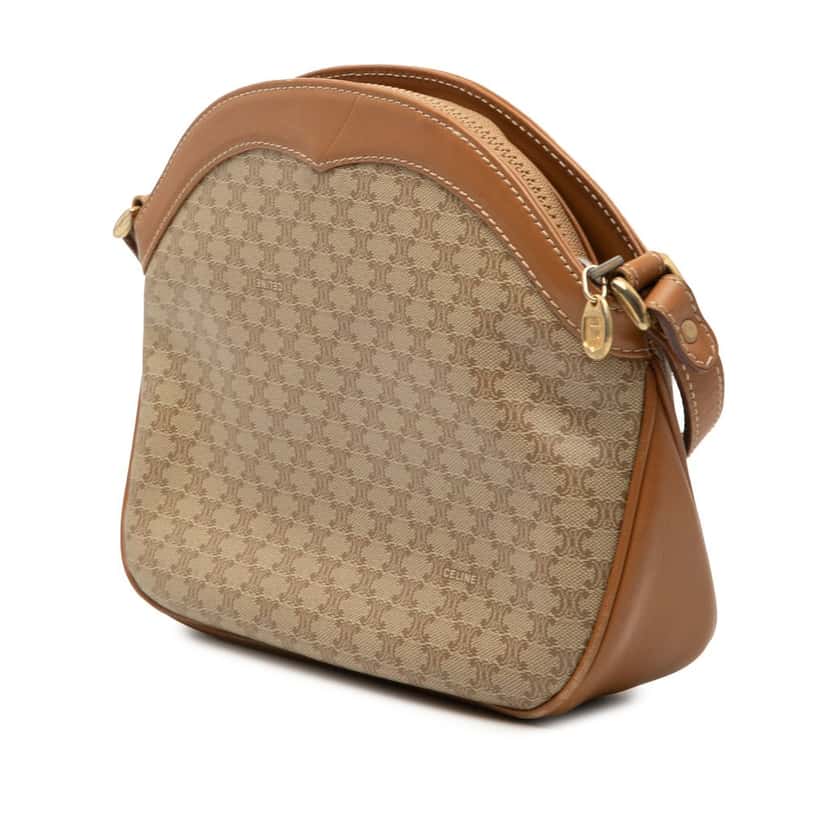Celine Macadam Coated Canvas Crossbody Beige Very good condition - Back View