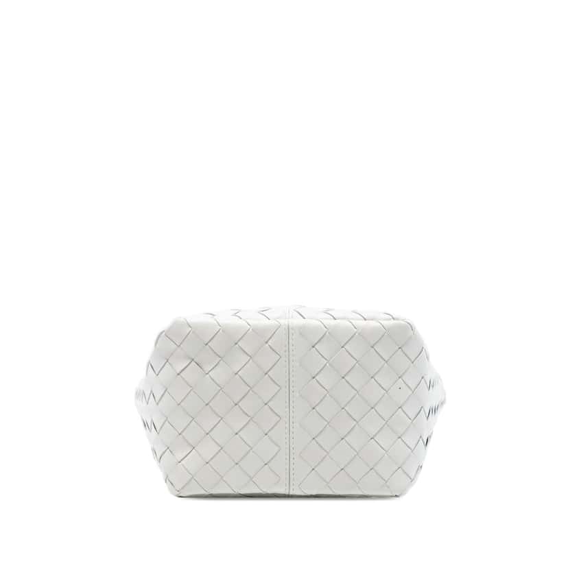 Bottega Veneta Small Nappa Intrecciato Flip Flap Tote White Leather Very good condition - Inside View