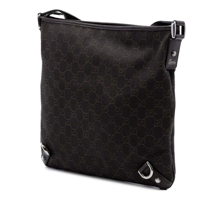 Gucci GG Denim Abbey D Ring Crossbody Brown Very good condition - Back View