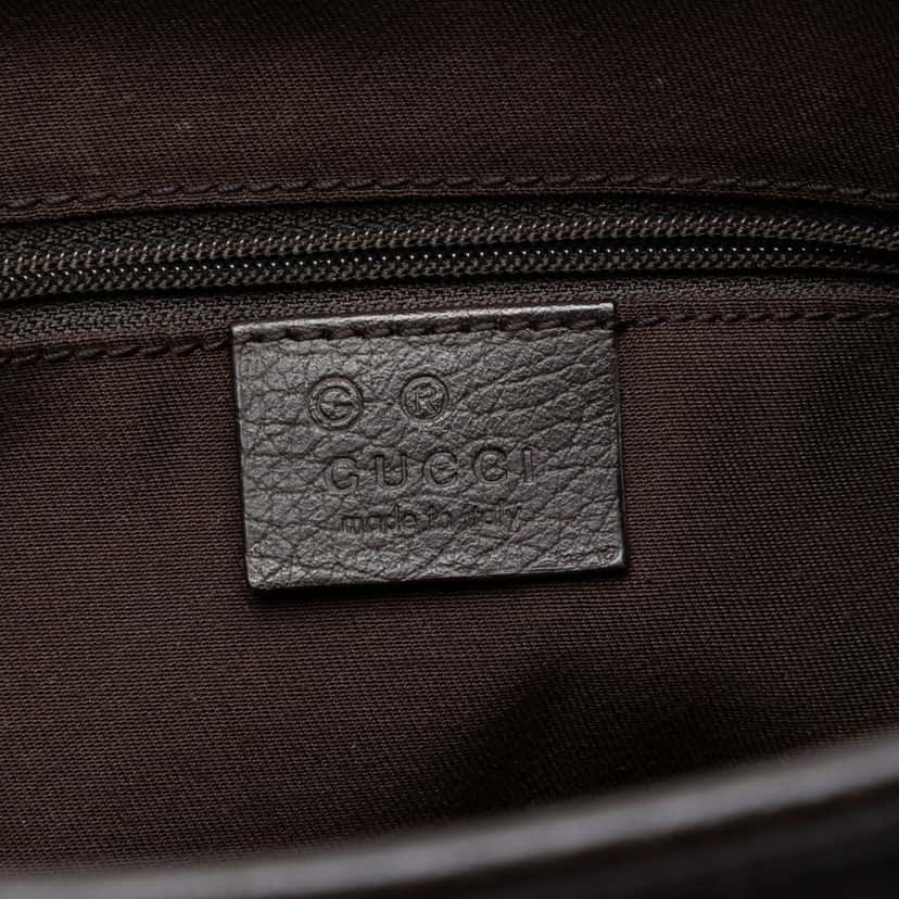 Gucci GG Denim Abbey D Ring Crossbody Brown Very good condition - Box View
