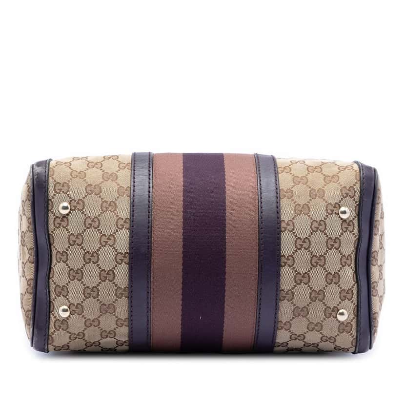 Gucci Medium GG Canvas Web Joy Boston Bag Beige Very good condition - Inside View