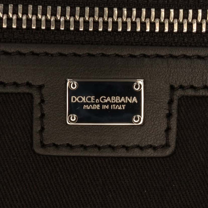 Dolce & Gabbana Large Logo Canvas Shopping Tote Black Very good condition - Box View