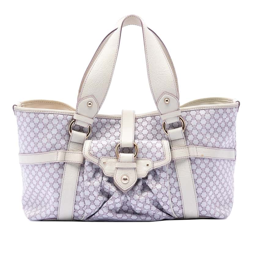 Celine Macadam Canvas Tote Purple Very good condition - Front View
