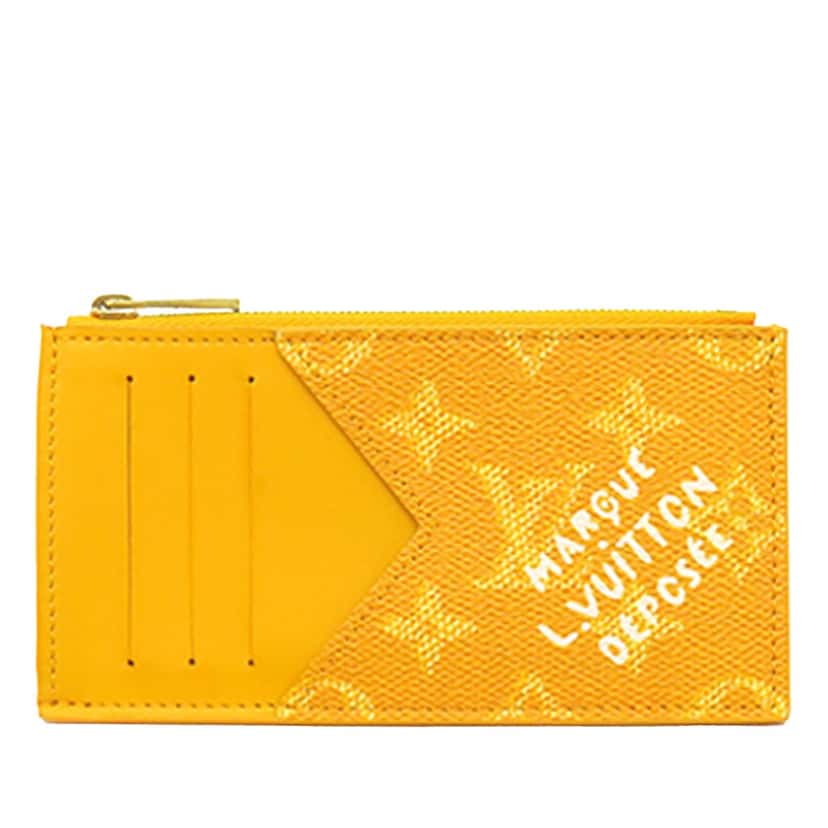 Louis Vuitton Monogram Heritage Coin Card Holder Yellow Very good condition - Front View