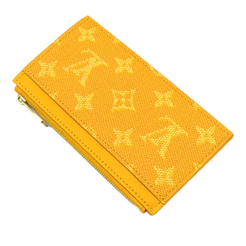 Louis Vuitton Monogram Heritage Coin Card Holder Yellow Very good condition - Back View